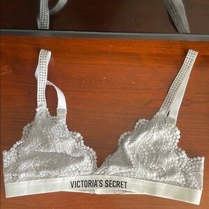 Victoria's Secret Gray Lace Bralette